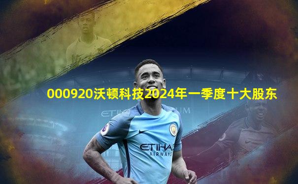 000920沃顿科技2024年一季度十大股东