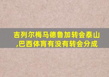 吉列尔梅马德鲁加转会泰山,巴西体肓有没有转会分成