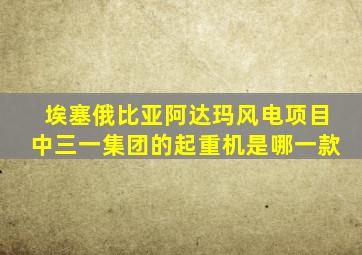 埃塞俄比亚阿达玛风电项目中三一集团的起重机是哪一款