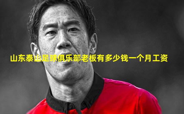山东泰山足球俱乐部老板有多少钱一个月工资