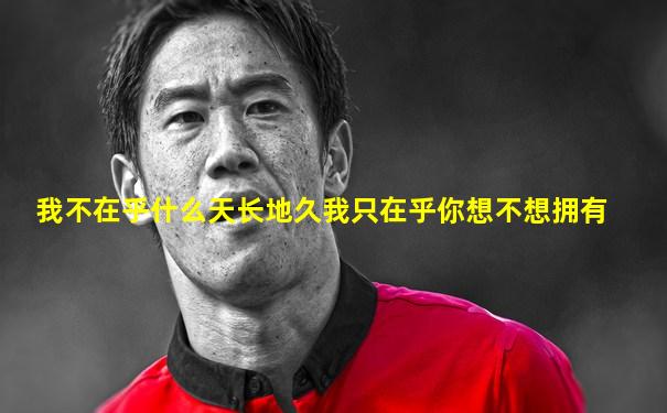 我不在乎什么天长地久我只在乎你想不想拥有